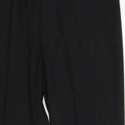 Close-up detail of Wilson women’s black trousers, size UK 34, in, 29-inch leg