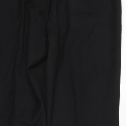 Brand and care label for Wilson women’s black trousers, size UK 34, in, 29-inch leg