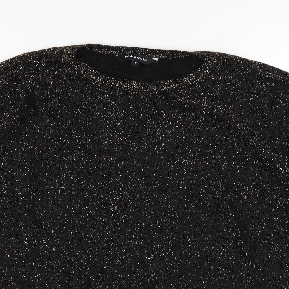 Peacocks Womens Black   Pullover Jumper Size S