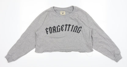 Additional front view of Pull&Bear women’s grey jumper, size XS