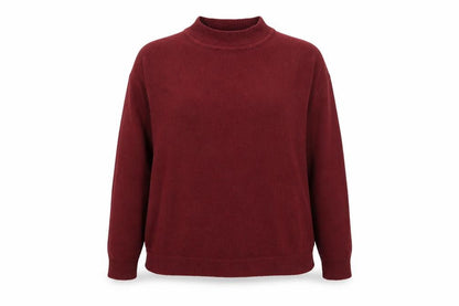 Front view of Damart women’s red jumper, size UK 20
