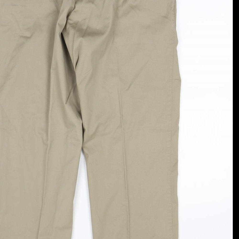 M&S Mens Beige   Dress Pants Trousers Size S L26 in