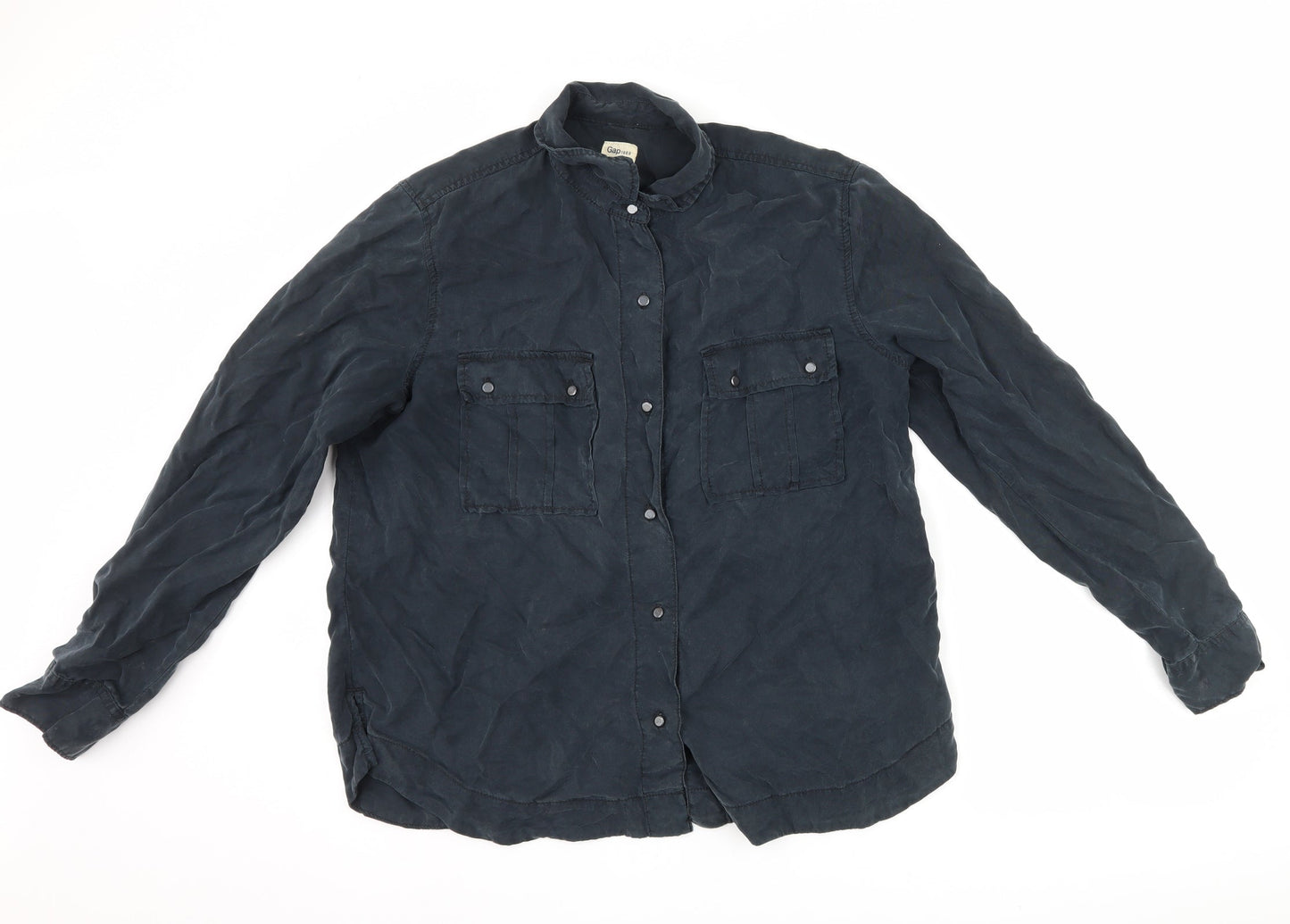Gap Womens Black   Basic Button-Up Size L