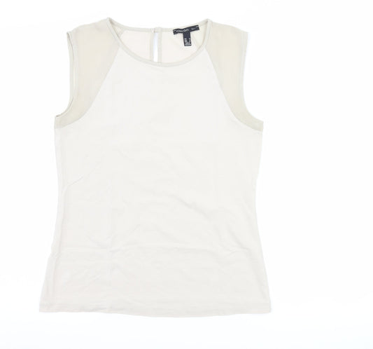 Mango Womens Beige   Basic Blouse Size M