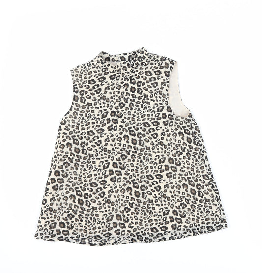 George Girls Green Animal Print  Basic Tank Size 5-6 Years