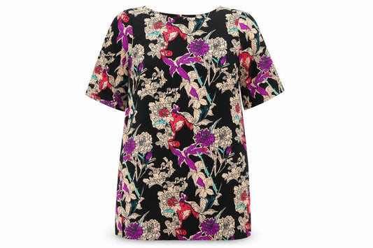 F&F Womens Black Floral  Shift  Size 12