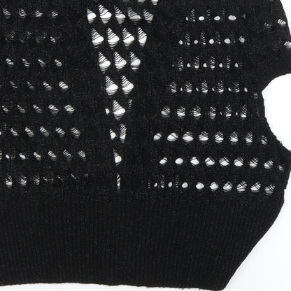 Brand and care label for George women’s black cardigan jumper, size M