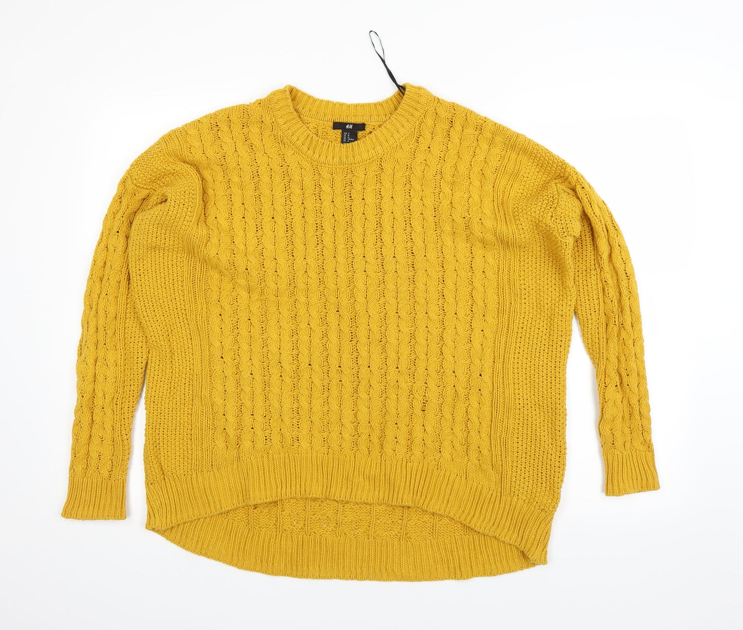 H&M Womens Yellow   Pullover Jumper Size M