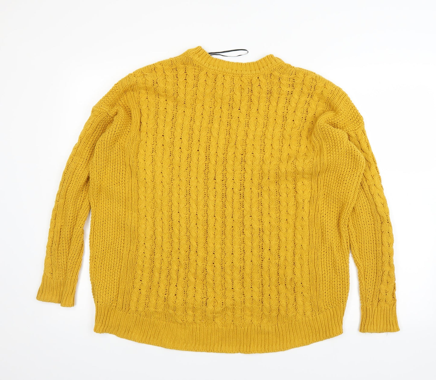 H&M Womens Yellow   Pullover Jumper Size M