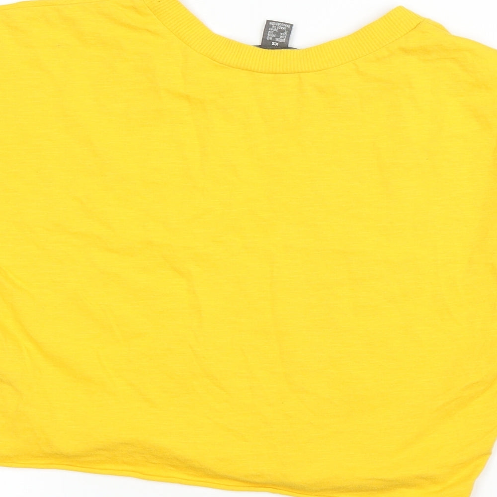 Primark Womens Yellow   Basic T-Shirt Size 6
