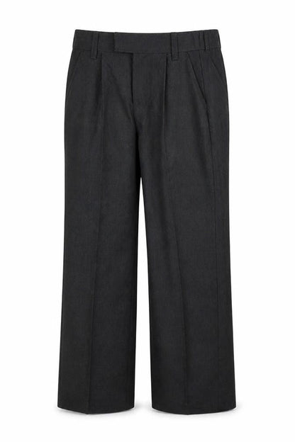 Front view of smart start boys’ grey dress pants trousers, size 5-6, years
