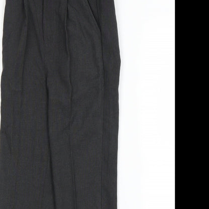 Close-up detail of smart start boys’ grey dress pants trousers, size 5-6, years