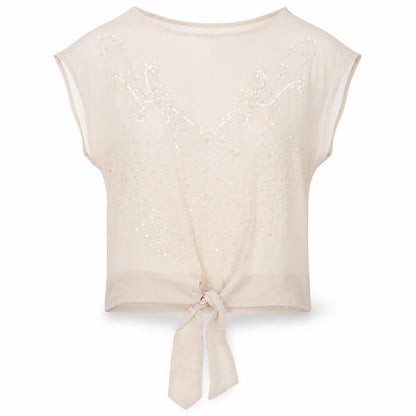 Front view of Evie women’s pink basic blouse, size UK 8