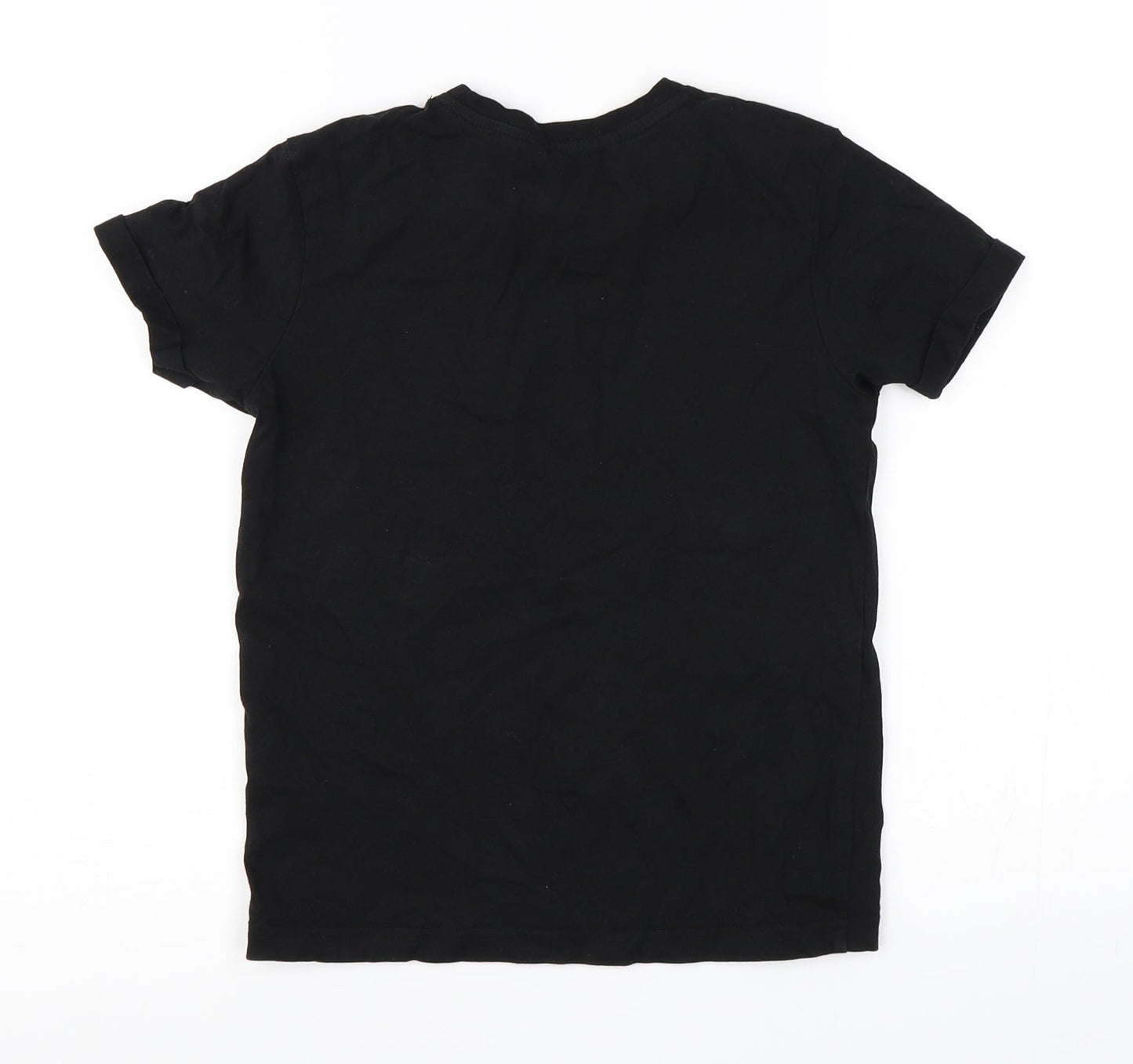 George Boys Black   Basic T-Shirt Size 7-8 Years