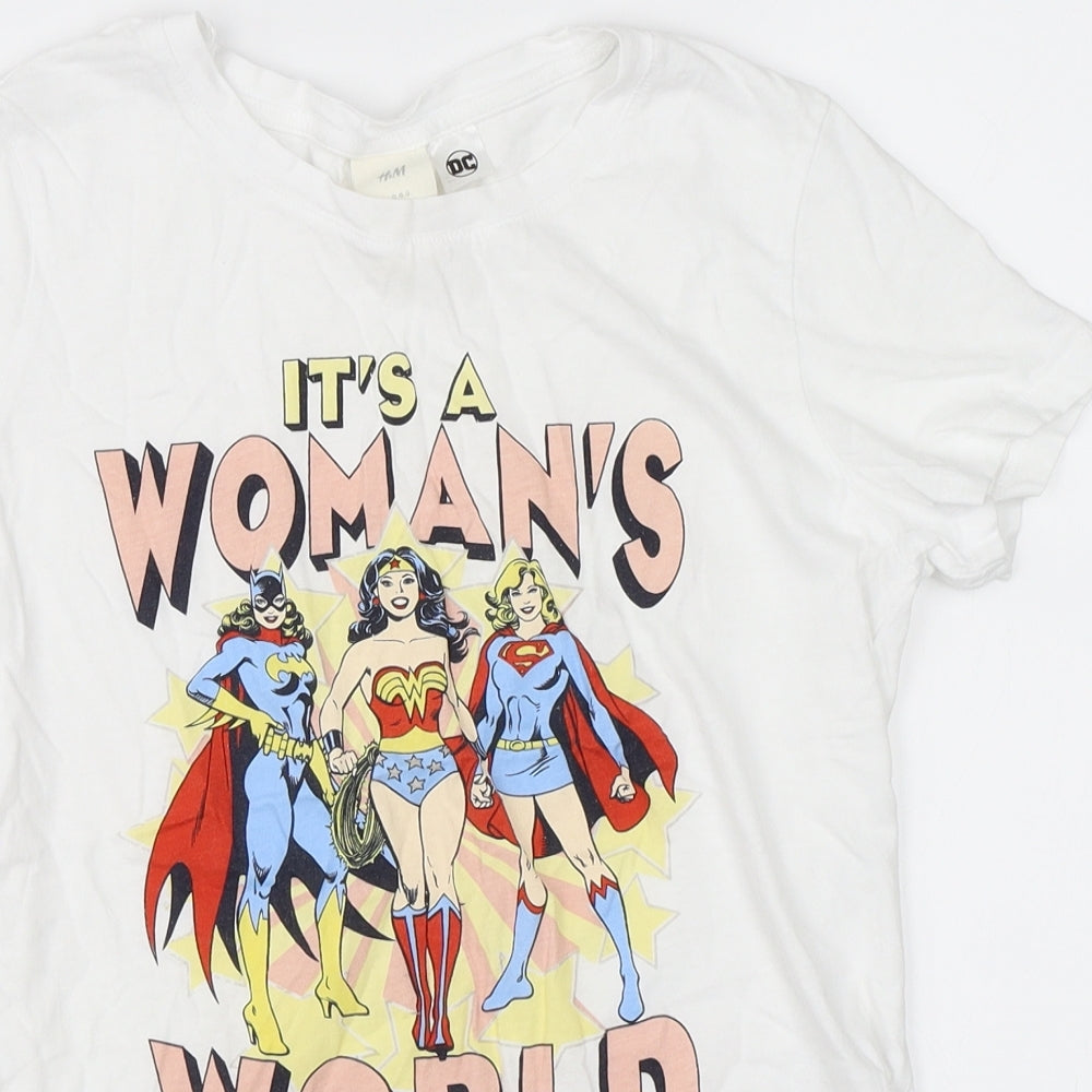 H&M Womens White   Basic T-Shirt Size XS  - Avengers
