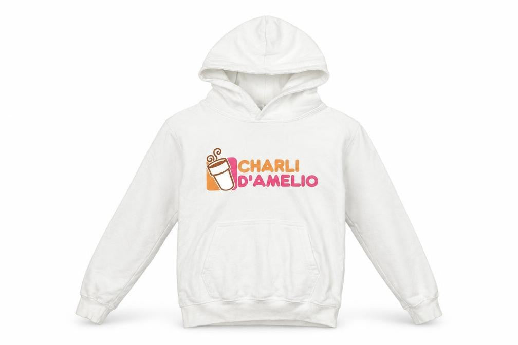 Just Hoods Girls White   Pullover Hoodie Size 7-8 Years  - Charli D'Amilio