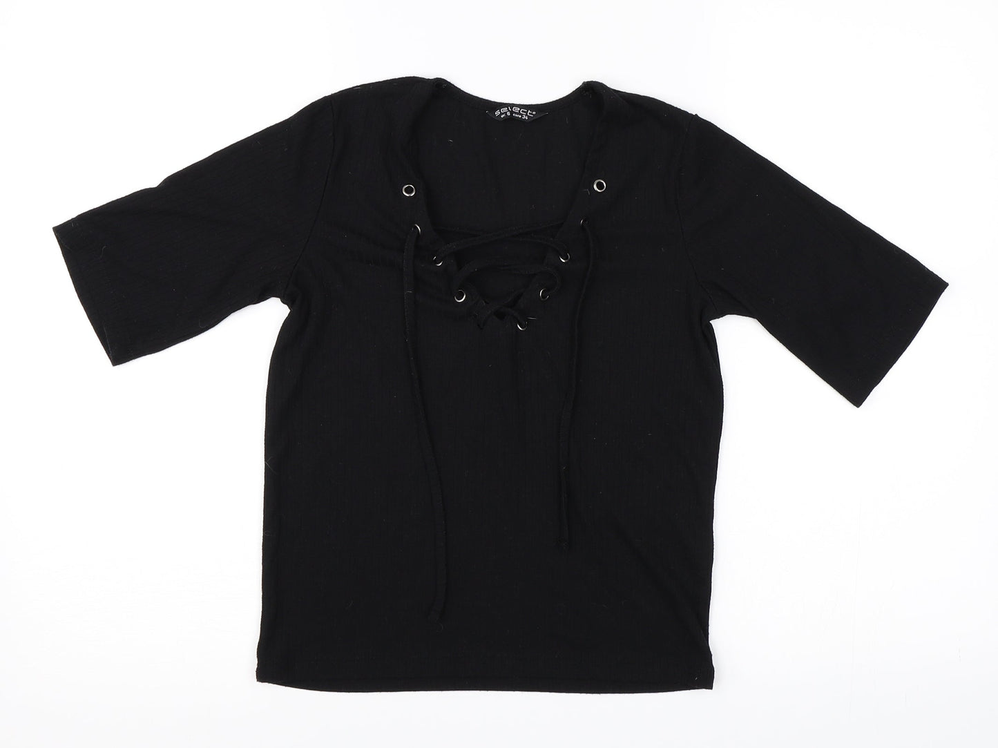 Select Womens Black   Basic T-Shirt Size 6
