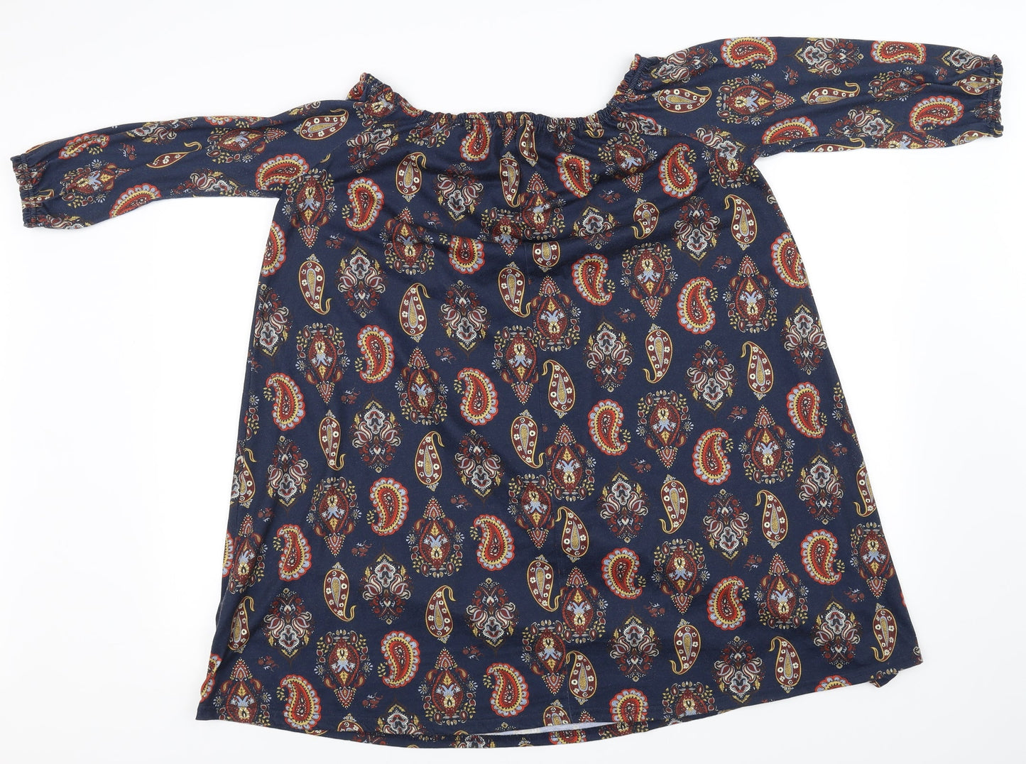 Simply Be Womens Blue Floral  Basic Blouse Size 12