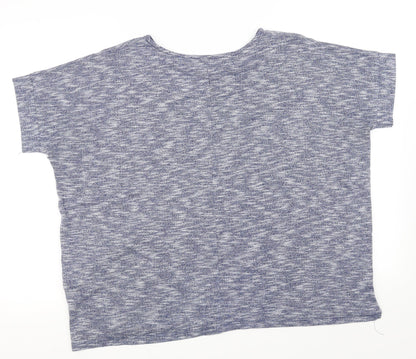 Back view of Warehouse women’s grey basic t-shirt, size UK 14