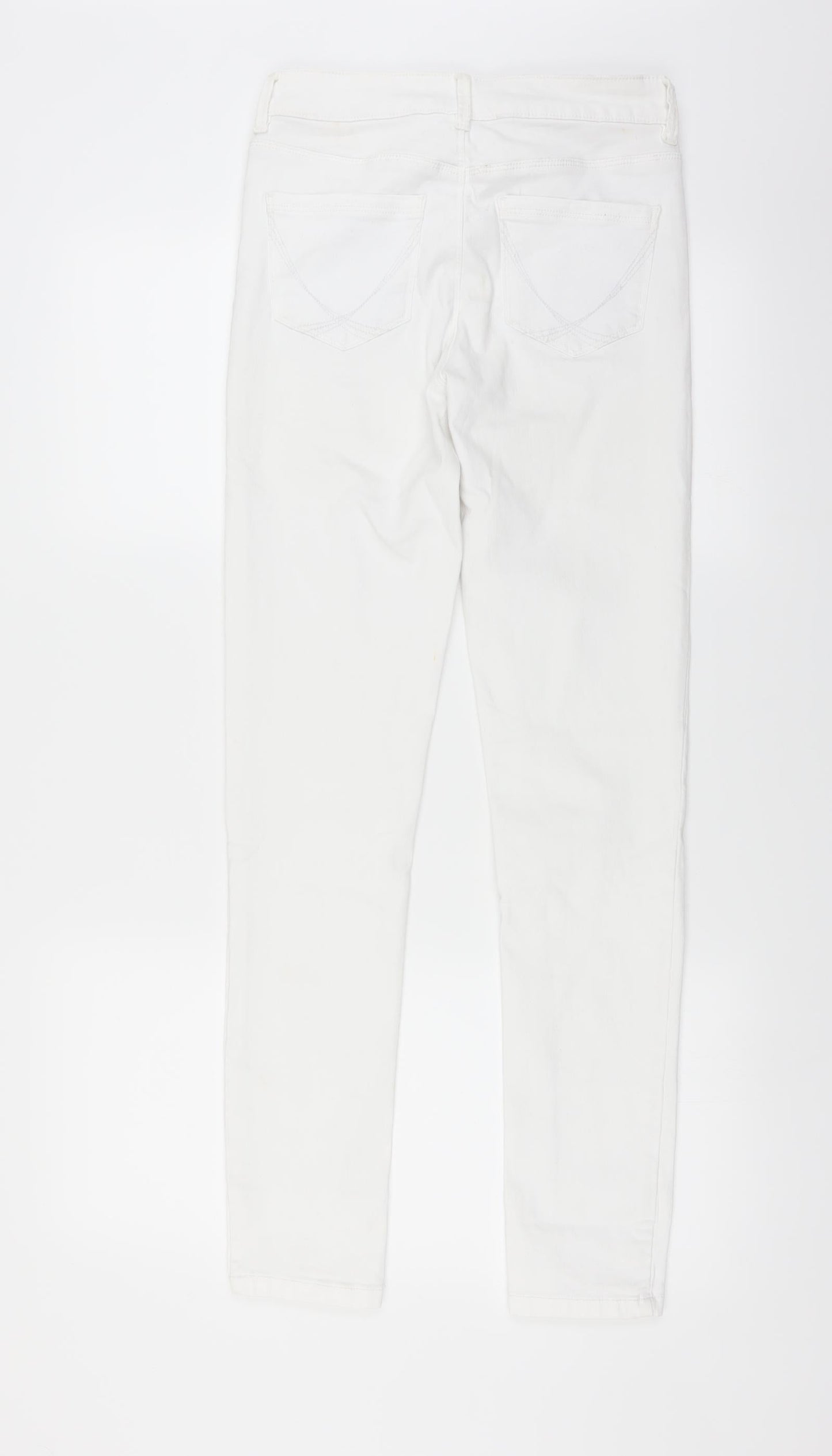 Preworn Womens White   Skinny Jeans Size 8 L31 in