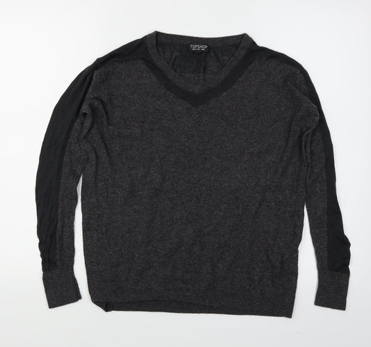 Topshop Womens Grey   Pullover Jumper Size 6
