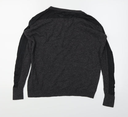 Back view of Topshop women’s grey jumper, size UK 6