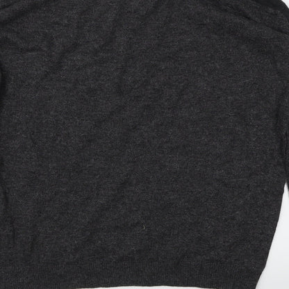 Brand and care label for Topshop women’s grey jumper, size UK 6