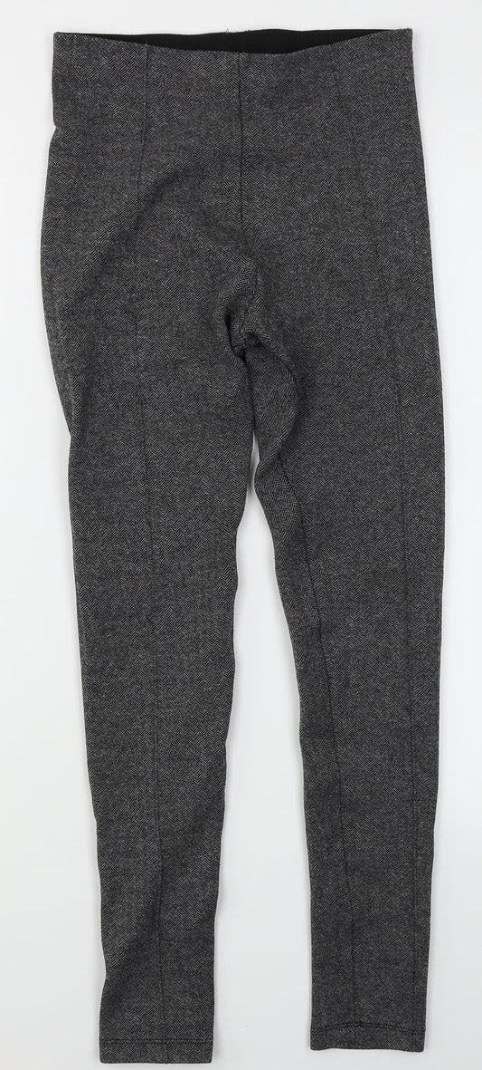 Zara Womens Grey Herringbone  Trousers  Size S L24 in