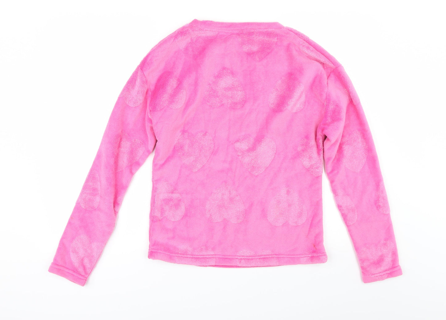 George Womens Pink Solid  Kimono Pyjama Top Size 6