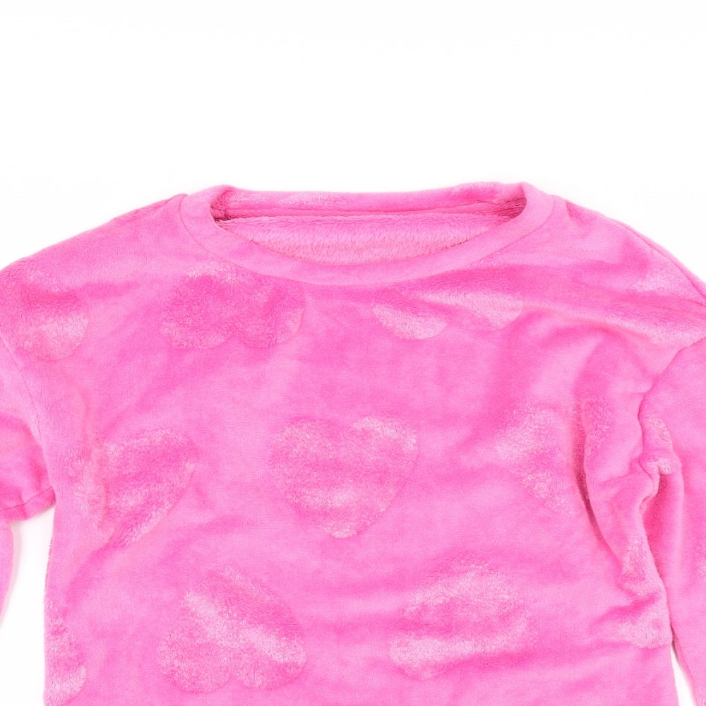 George Womens Pink Solid  Kimono Pyjama Top Size 6