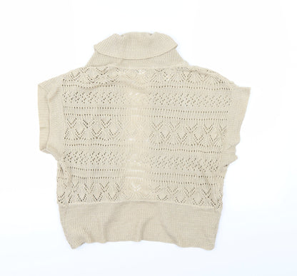 Back view of Forever 21 women’s beige cardigan jumper, size L