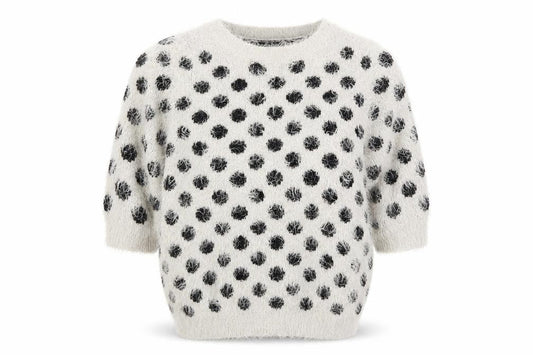 Front view of Atmosphere women’s grey paisley jumper, size UK 6