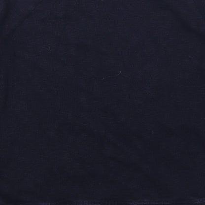Brand and care label for J Crew women’s blue pullover sweatshirt, size XS, - cities