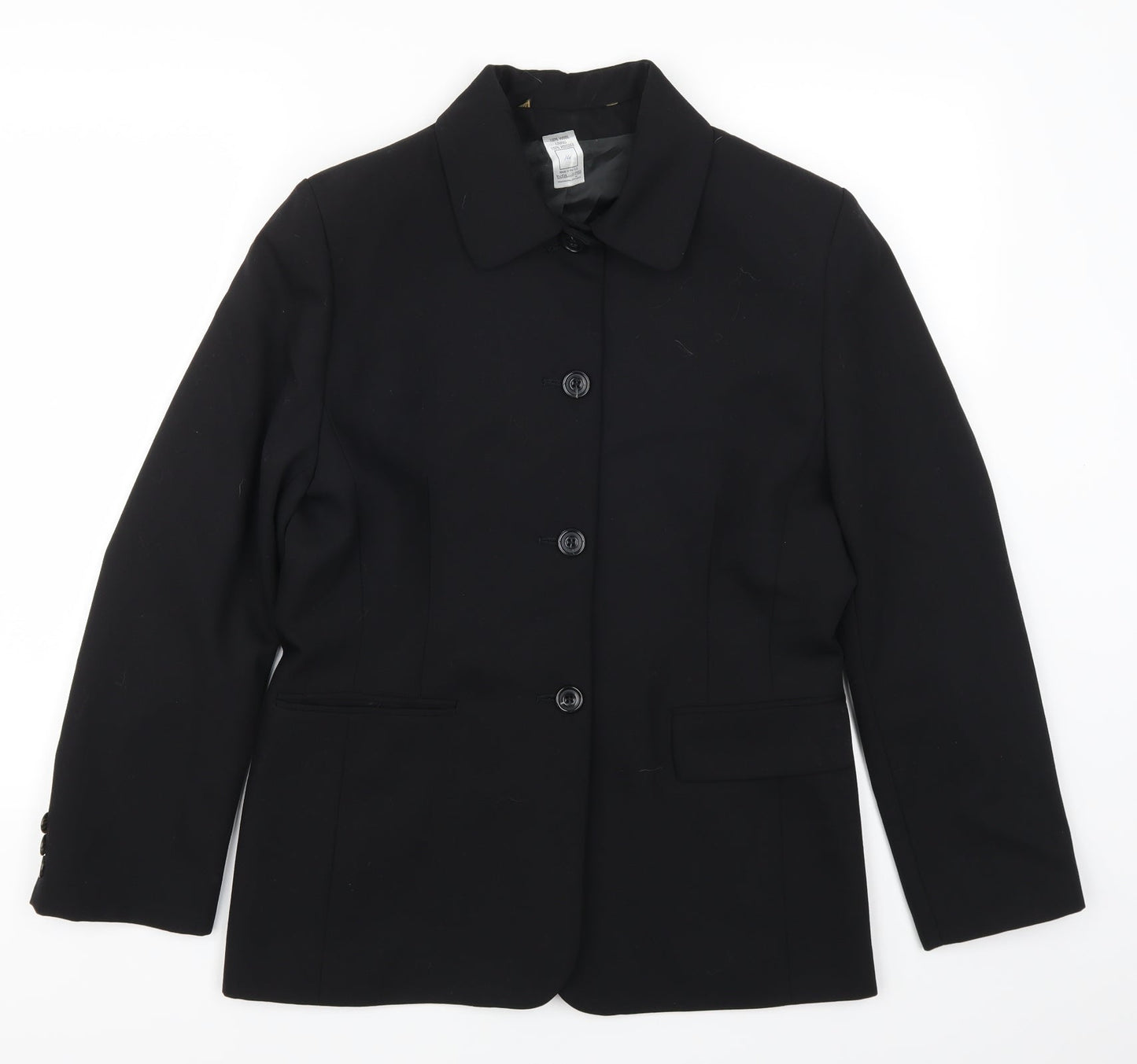 Preworn Womens Black   Jacket Suit Jacket Size 14