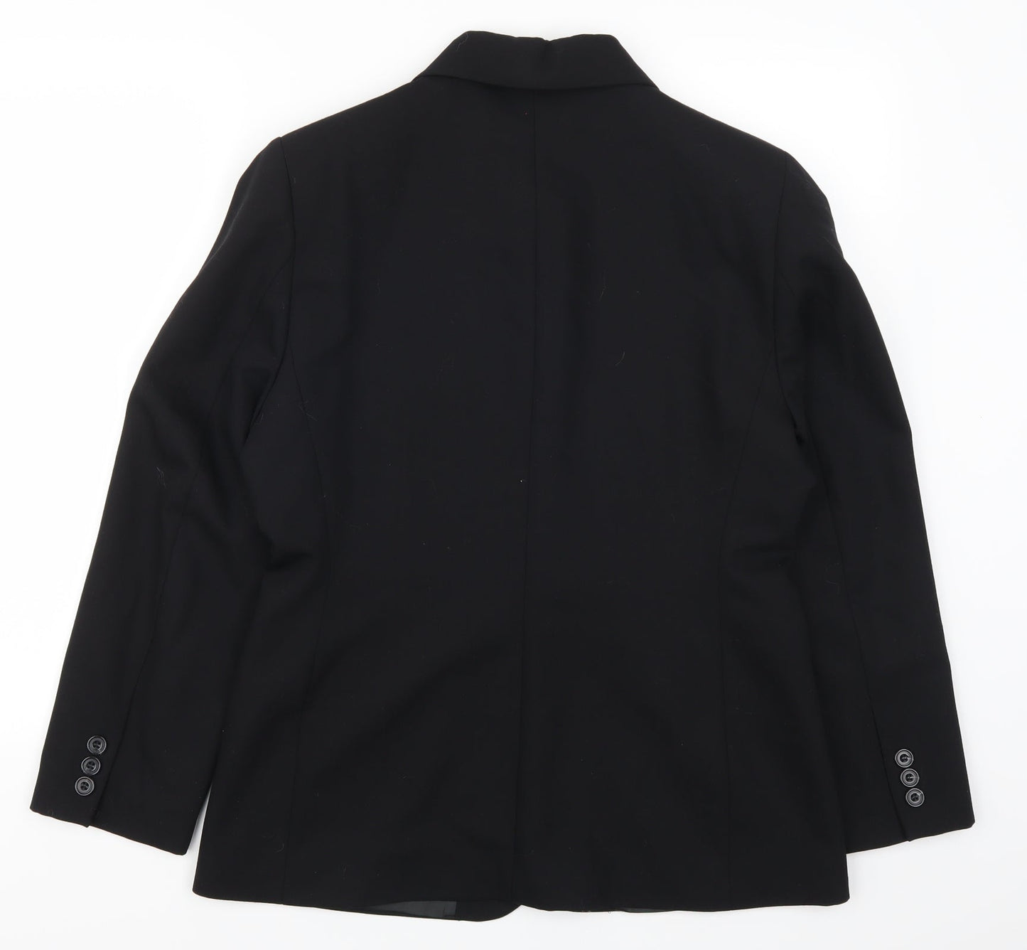 Preworn Womens Black   Jacket Suit Jacket Size 14
