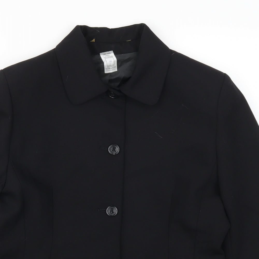 Preworn Womens Black   Jacket Suit Jacket Size 14
