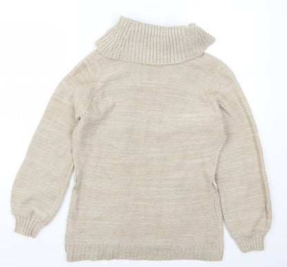 Back view of Evie women’s beige jumper, size UK 14