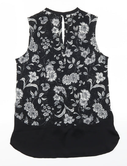 Back view of Next women’s grey floral basic tank, size UK 8