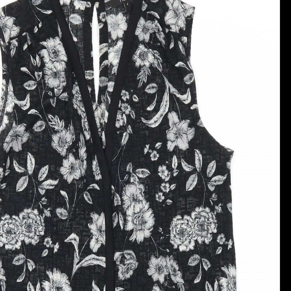 NEXT Womens Grey Floral  Basic Tank Size 8