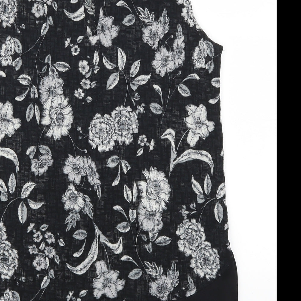 NEXT Womens Grey Floral  Basic Tank Size 8