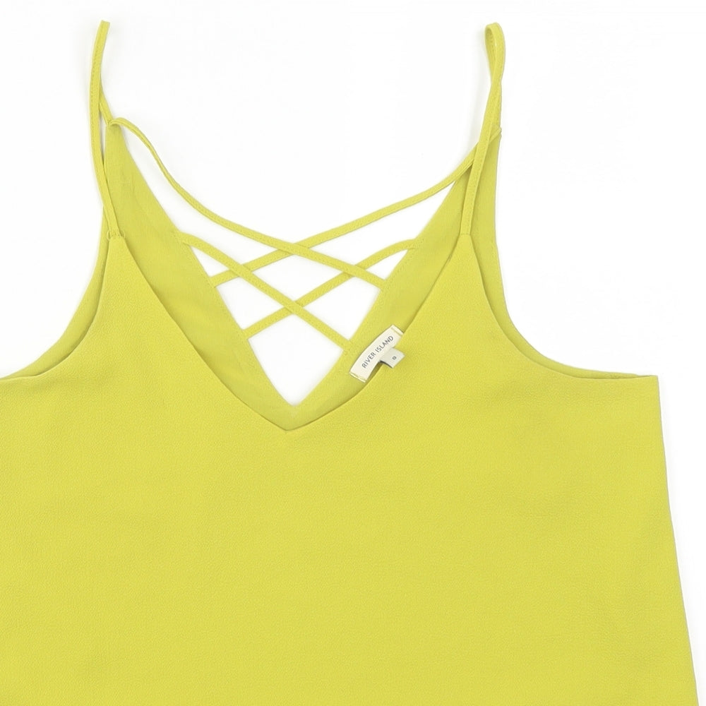 River Island Womens Green   Basic Tank Size 8