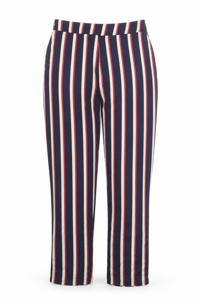 Pretty Little Thing Womens Blue Striped  Trousers  Size 8 L29 in