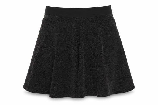 Front view of Divided by H&M women’s black mini skirt, size S