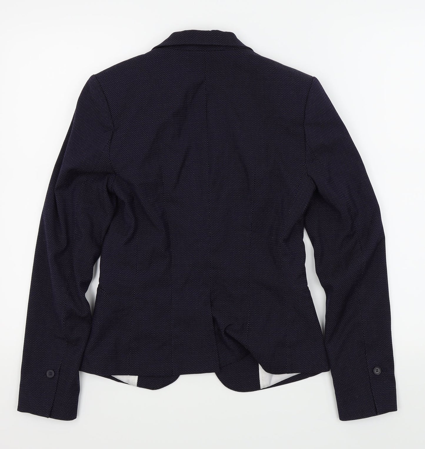 H&M Womens Black Polka Dot  Jacket Blazer Size 6