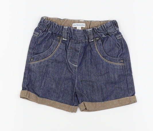 Vertbaudet Girls Blue   Capri Trousers Size 18 Months  - shorts