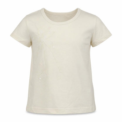 Front view of Marks & Spencer girls’ white basic t-shirt, size 6, years