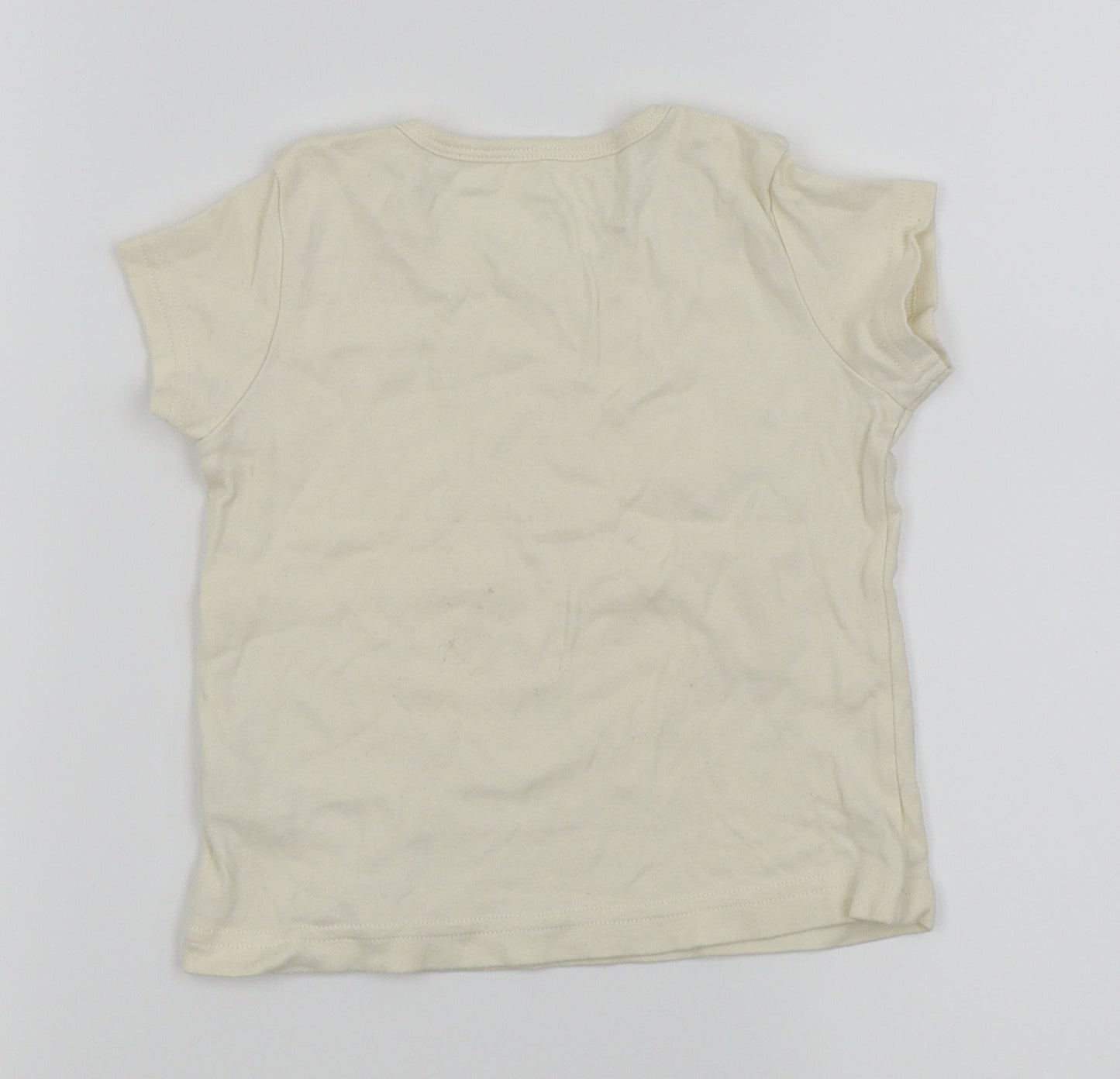 M&S Girls White   Basic T-Shirt Size 6 Years