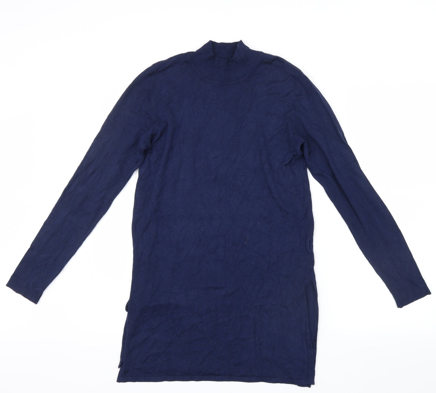 Atmosphere Womens Blue  Knit Basic T-Shirt Size 6  - Long