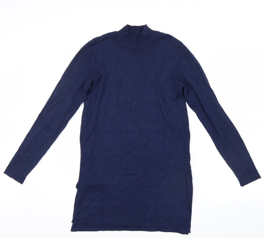 Atmosphere Womens Blue  Knit Basic T-Shirt Size 6  - Long