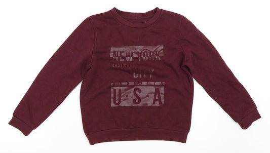Primark Boys Red   Pullover Sweatshirt Size 7-8 Years